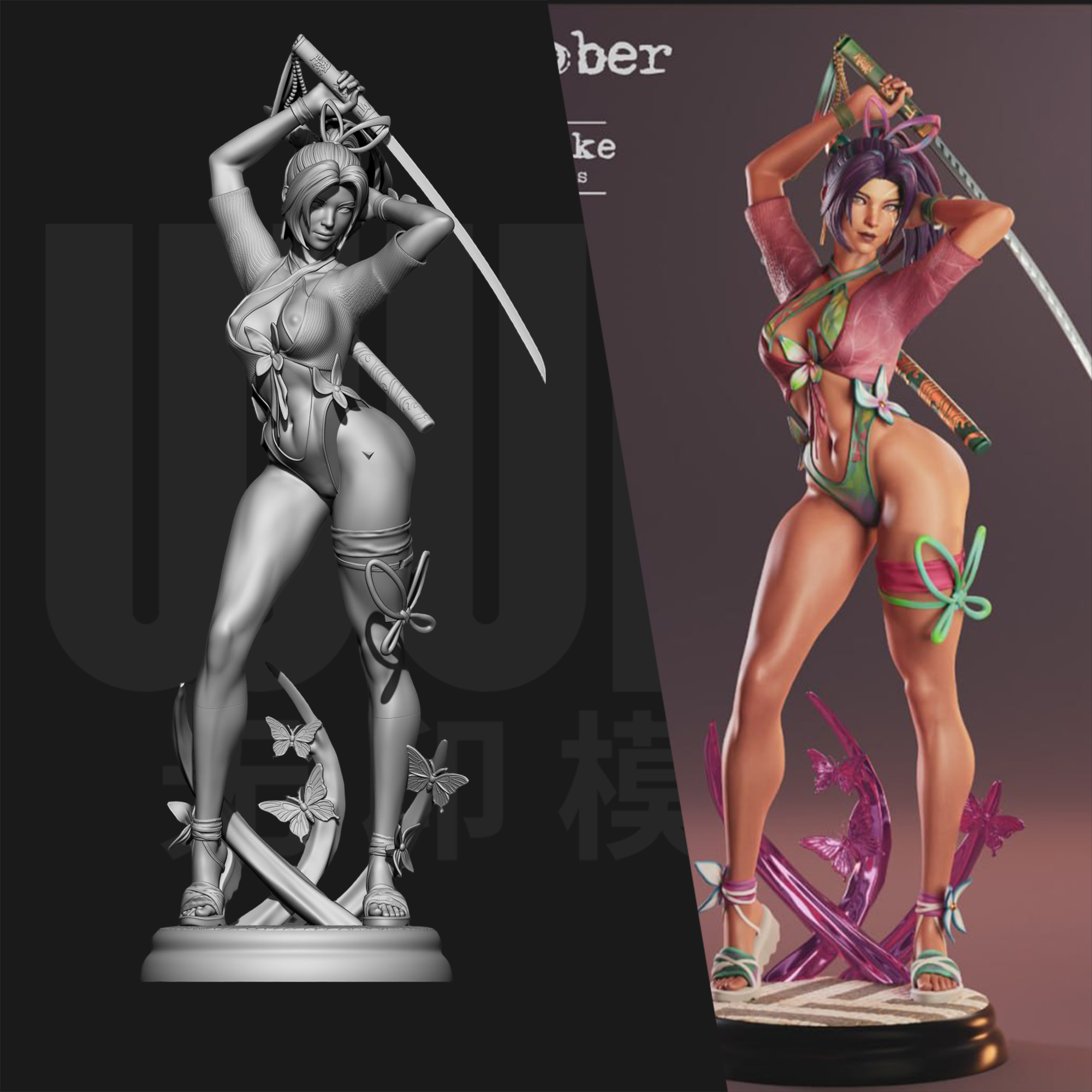 漫威 灵蝶 英国队长 1/24GK白模手办 18比例树脂3D打印模型 6561