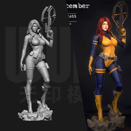 特种部队 斯嘉丽 1/24GK白模手办 18比例树脂3D打印模型 6595