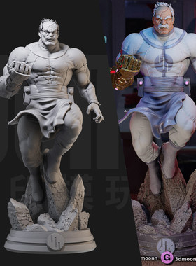 1/24 征服 超级英雄 美漫 18比例GK白模手办3D打印兵人模型 5686