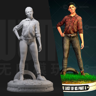 蒂娜 最后的生还者2 1/24白模GK手办 35比例兵人3D打印模型 643