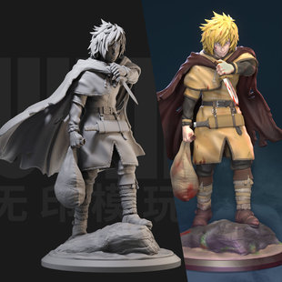 1/24 托尔芬 海盗战记 日漫18比例GK白模手办3D打印兵人模型 4690