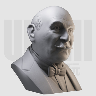 1/10 赫尔克里波洛 阿加莎 侦探 16比例GK树脂白模手办模型 504