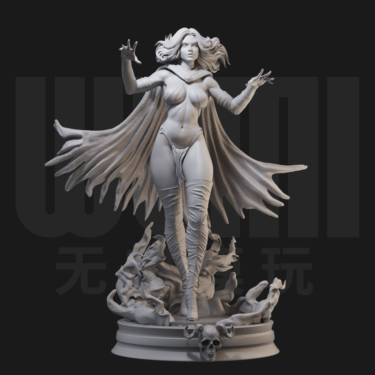 红皇后 漫威X战警变种人 1:24白模手办/18比例GK兵人3D打印模1357