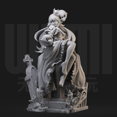 特蕾莎公主幽灵国王姬 1/24白模GK手办 35比例兵人3D打印模型 561