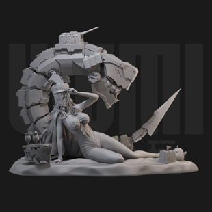 齐柏林伯爵 战舰少女R 1/24白模GK手办18比例兵人3D打印模型 944