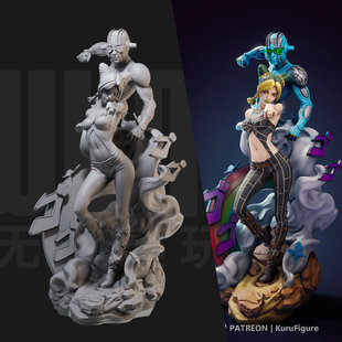 1/24空条徐伦 JOJO奇妙冒险18比例GK白模手办3D打印兵人模型 5018