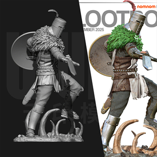 黑暗之魂 索哥 太阳战士 1/24GK白模手办 18比例树脂3D打印 6778