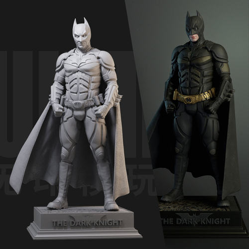 1/24蝙蝠侠黑暗骑士 贝尔 18比例GK白模手办 3D打印兵人模型 2658