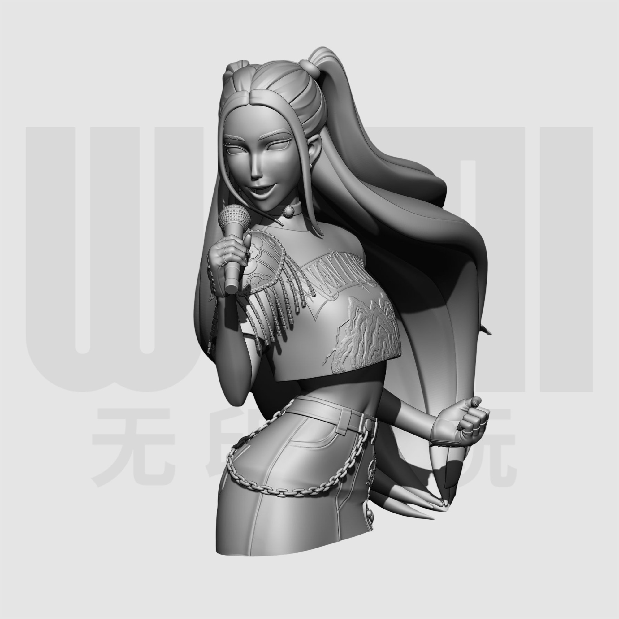 猎魔女团 米拉 1/10胸像白模 16比例GK树脂白模手办模型 1712