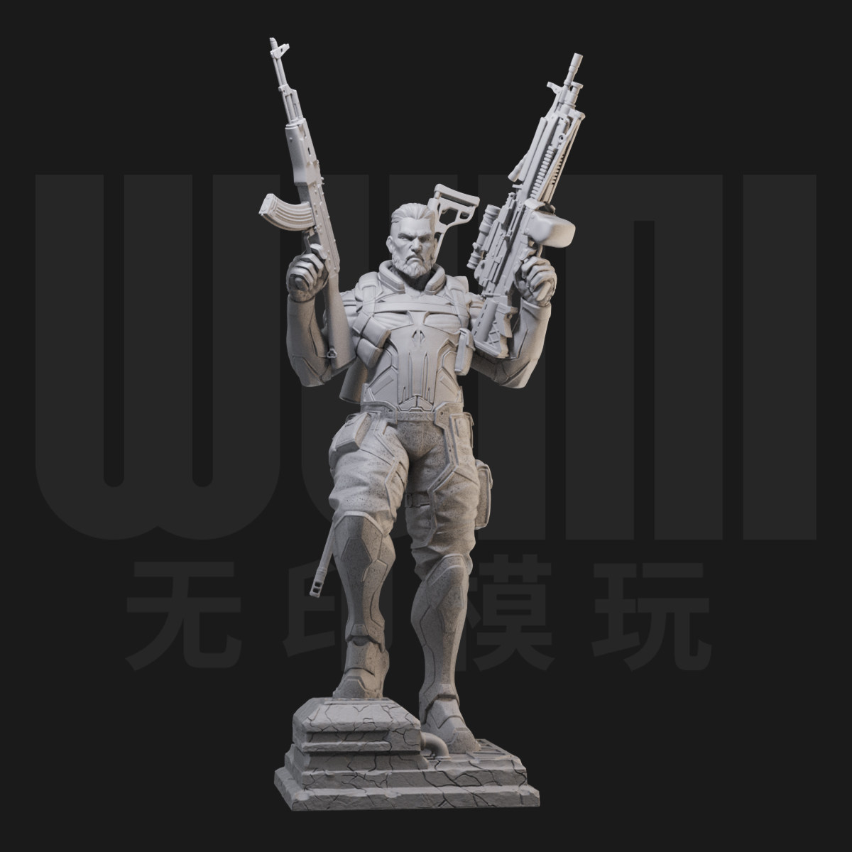 惩罚者漫画版 漫威角色 1:24白模手办/18比例GK兵人3D打印模1237