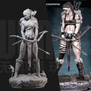 1/24 野蛮人 龙与地下城 18比例GK白模手办3D打印兵人模型 4493