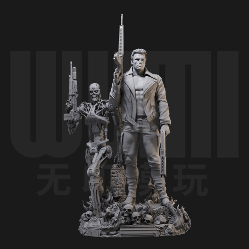 1/24 T-800 渗透者 终结者 18比例GK白模手办3D打印兵人模型 5992