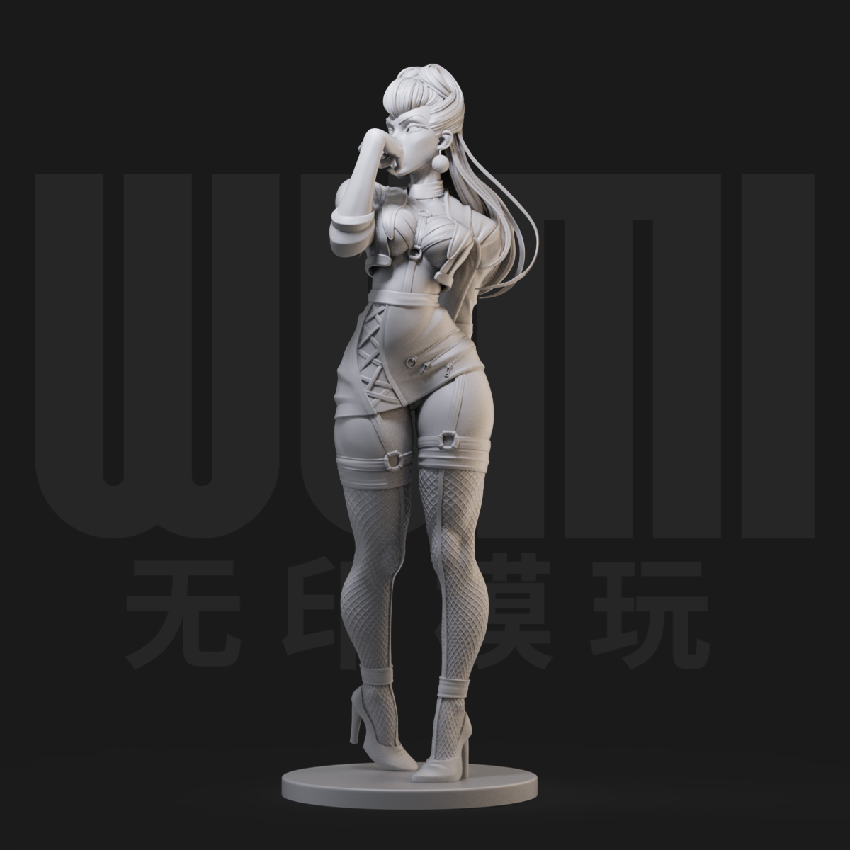 潜行毒妇 金色的传说 1/24白模GK手办 35比例兵人3D打印模型 735