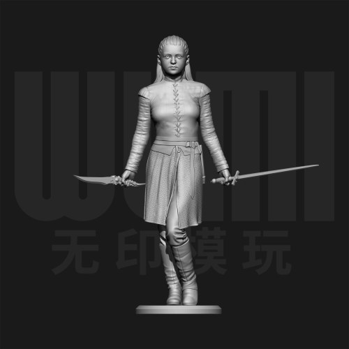 权力的游戏 二丫 1/24GK 白模手办 18比例树脂3D打印模型 7846