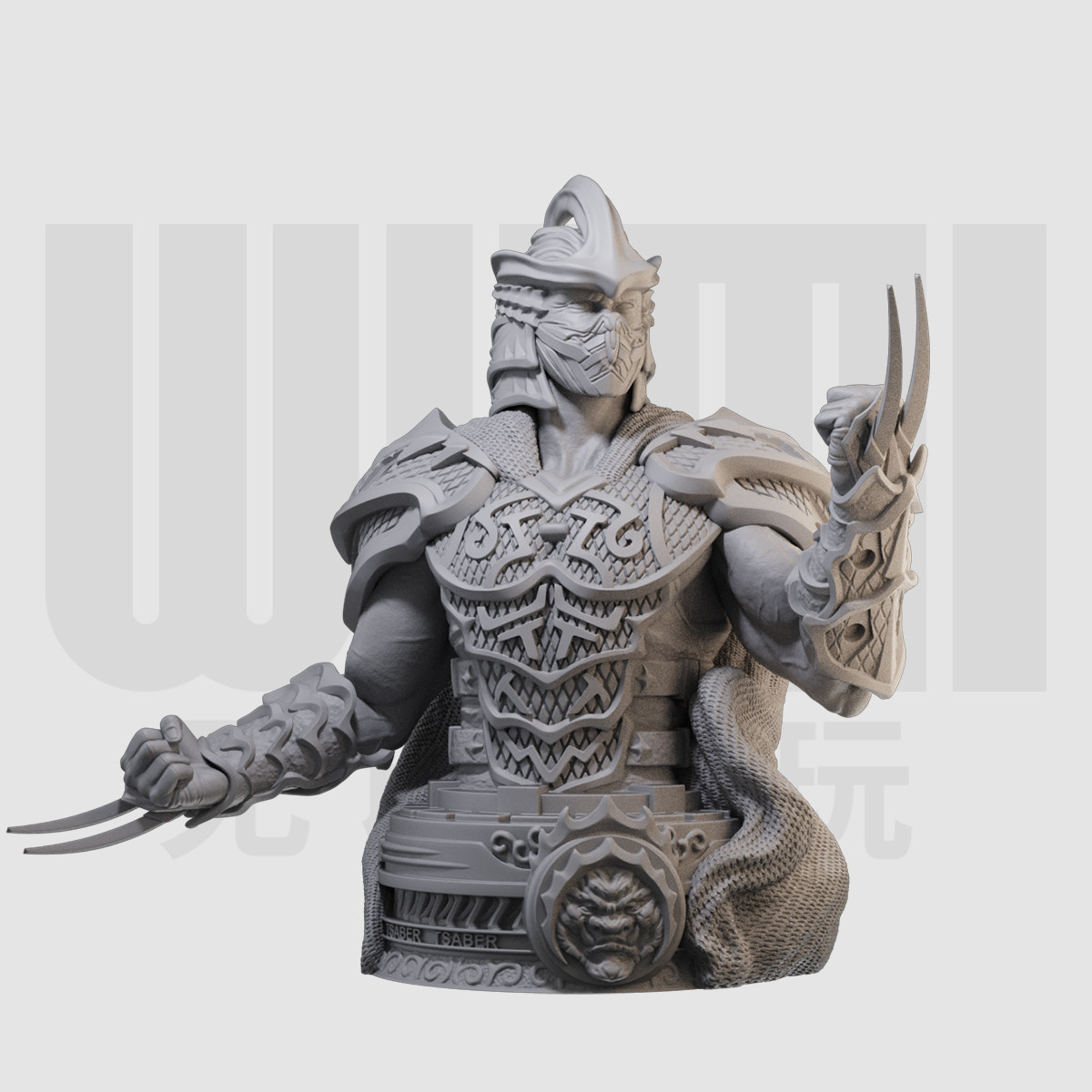 1/10 施莱德半身胸像 忍者神龟 16比例gk树脂白模手办模型 651