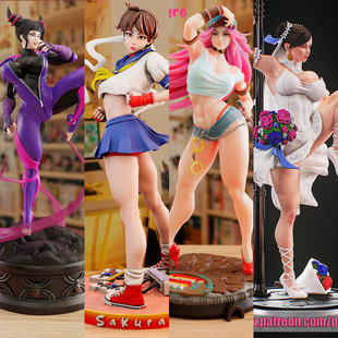 1/24春丽 嘉米 韩蛛俐街霸18比例GK白模手办3D打印兵人模型 4094