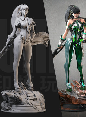 1/24 伊芙 剑星 PS5游戏 18比例GK白模手办3D打印兵人模型 3869