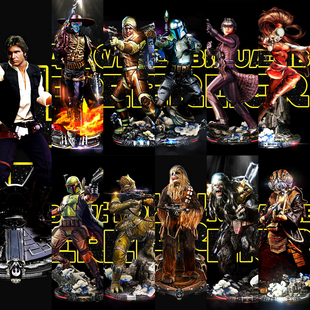 1/24 星球大战 赏金猎人 18比例GK白模手办3D打印兵人模型5677