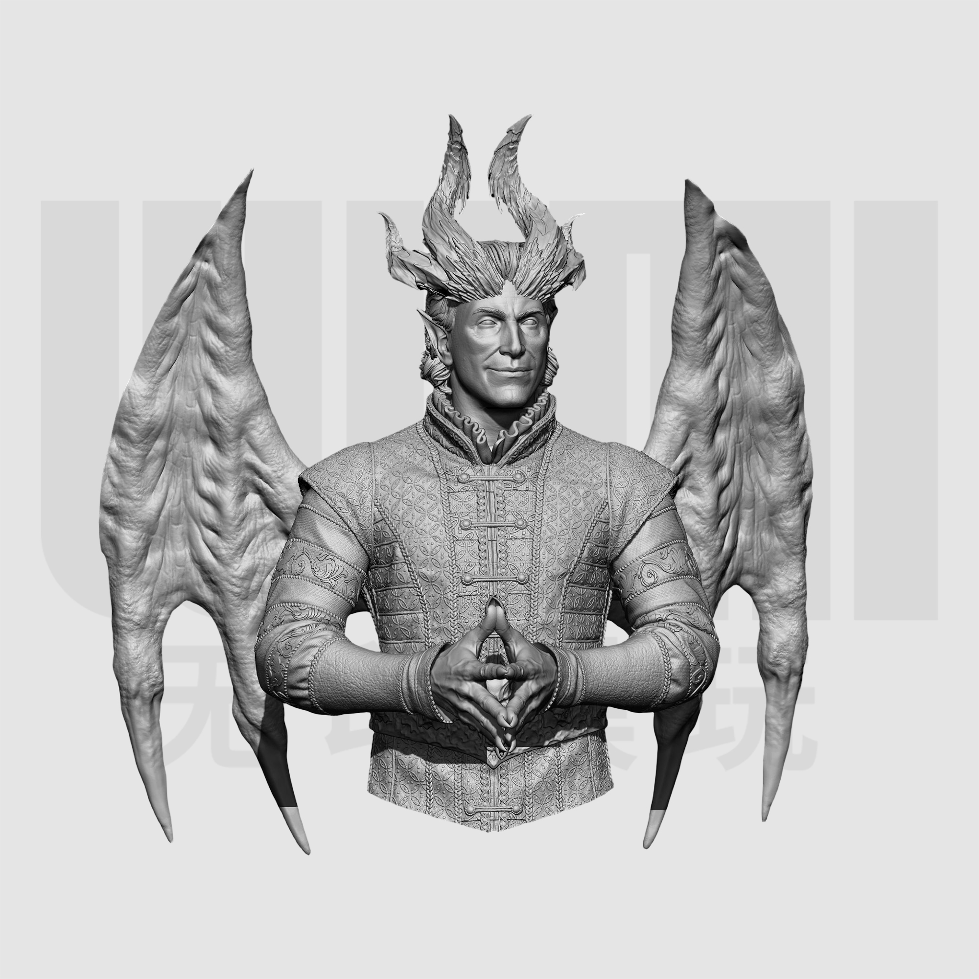 博德之门 拉斐尔 1/10胸像白模16比例GK树脂白模手办模型 1707