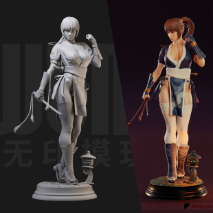 1/24 霞 死或生 格斗游戏 18比例GK白模手办3D打印兵人模型 5130