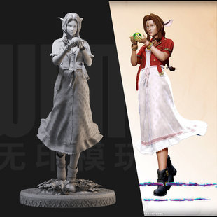 爱丽丝 最终幻想FF7 1/24白模GK手办18比例兵人3D打印模型 1056