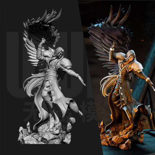 最终幻想 萨菲罗斯 1/24GK白模手办 18比例树脂3D打印模型 6559