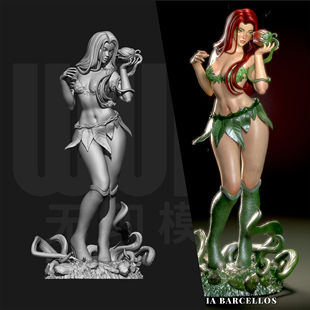 DC 毒藤女 反英雄 1/24GK白模手办 18比例树脂3D打印模型 6837