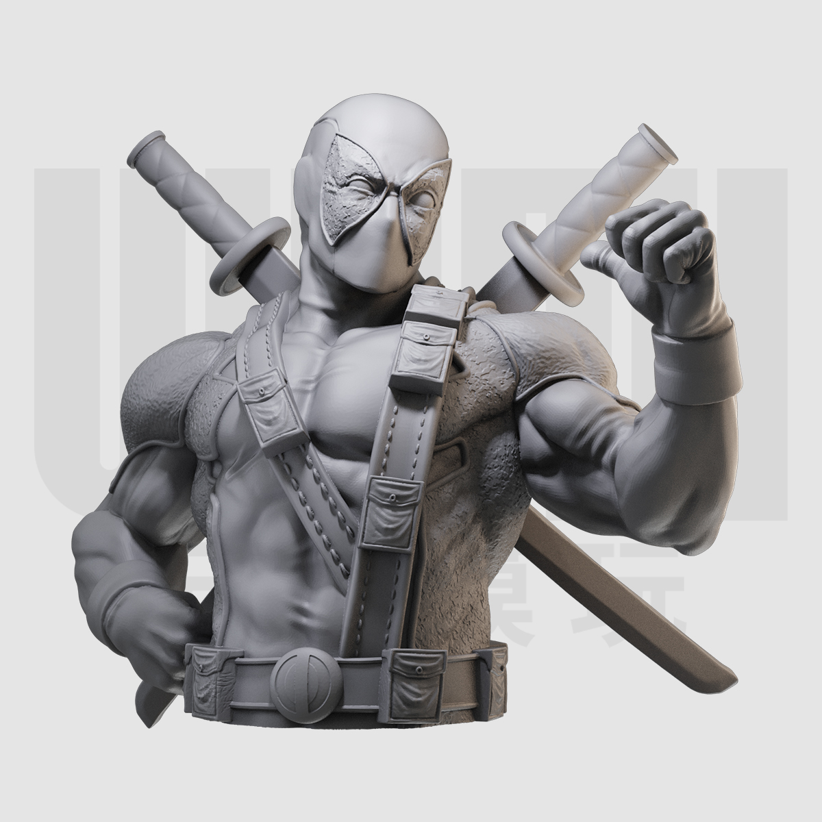 1/10 死侍 X战警 漫威 小贱贱 16比例GK树脂白模手办模型 1265