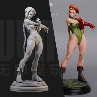 1/24 嘉米 街头霸王 游戏 18比例GK白模手办3D打印兵人模型 5780