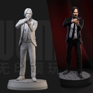 1/24 疾速追杀 约翰威克 18比例GK白模手办 3D打印兵人模型 2855