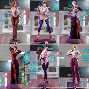 【拳皇】温妮莎坂崎由莉麦卓微丝神乐千鹤琼1/24GK白模型手办588