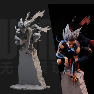 1/24 饿狼怪人化 一拳超人 18比例GK白模手办3D打印兵人模型 3295