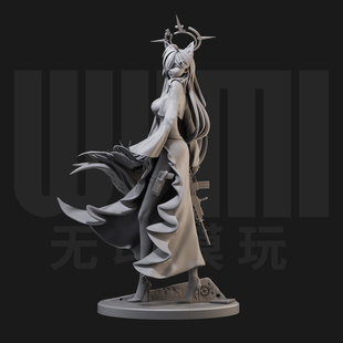 1/24 机枪兽耳娘 美少女 18比例GK白模手办3D打印兵人模型 3573