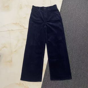 破锣无标老钱风女装灯芯绒阔腿休闲长裤