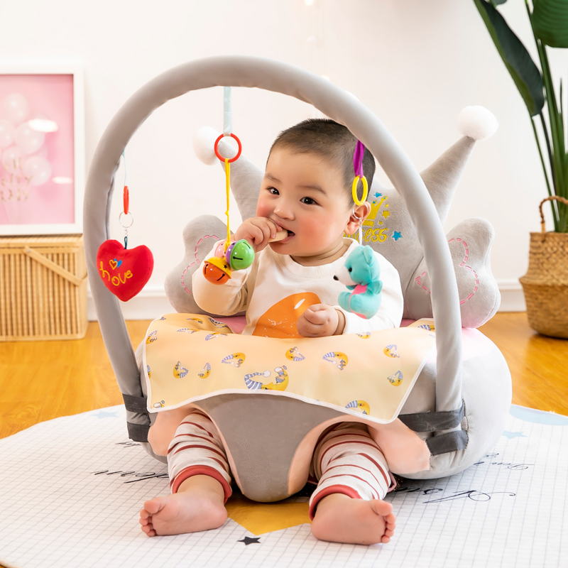 卡通宝宝学坐沙发 6个月婴幼儿训练坐姿学座椅儿童防摔靠背护腰凳