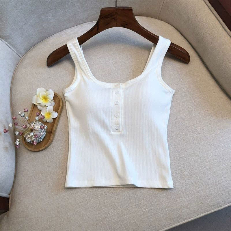 Modal Integrated Fixed Strap Camisole with Chest Pads for Women, Slim Fit Sleeveless Tube Top