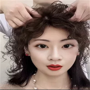 女士补发可盘发假发工艺仿真头皮减龄逼真轻薄透气卷发补发片假发