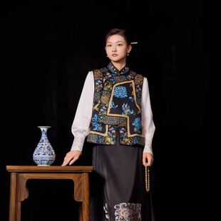 【阁中景·马甲】苏绣马甲女款2025新款新中式国风刺绣