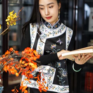 【洛川女·马甲】苏绣国风琵琶襟中式重工刺绣马甲东方美端庄优雅