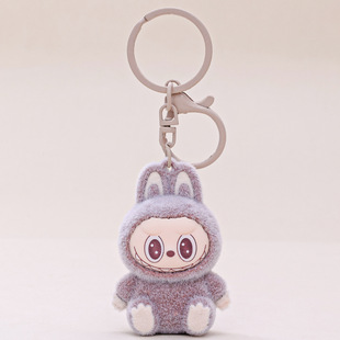 新款 植绒拉布布钥匙扣可爱ins风学生书包挂件创意礼品周边卡通