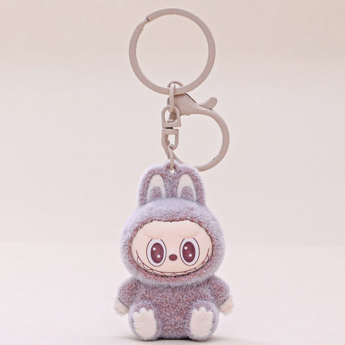 新款植绒拉布布钥匙扣可爱ins风