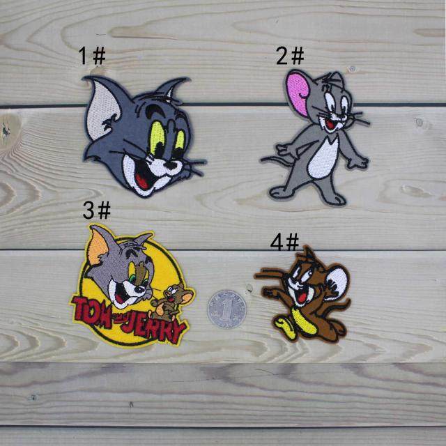 手工diy装饰补丁布贴刺绣熨烫幼儿园床标猫和老鼠套装tom和jerry