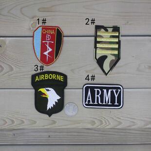 手工diy补洞补丁贴装 饰贴布贴刺绣熨烫肩章徽部队风绣花绣标老鹰