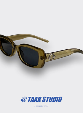 高级感复古小框墨镜Y2K辣妹眼镜