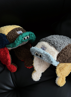 TAAK可爱泡芙蛙毛绒飞行员保暖撞色亲子滑雪护耳羊羔绒雷锋帽冬天