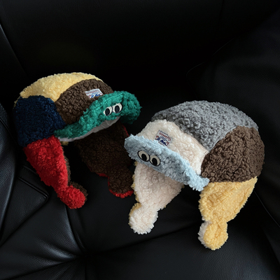 滑雪护耳羊羔绒雷锋帽