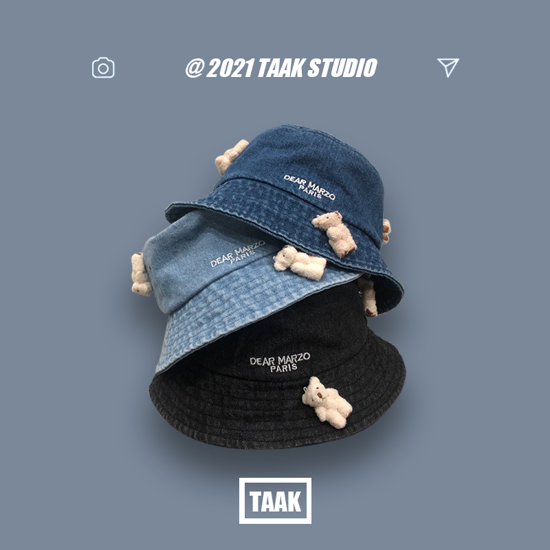 可爱立体卡通玩偶水洗渔夫帽