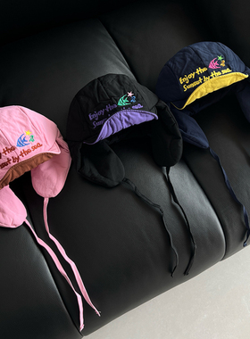 TAAK可爱轻薄夹棉加厚雷锋帽子女冬天显脸小户外保暖护耳帽滑雪帽