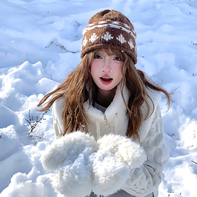 新疆旅游费尔岛风毛线帽