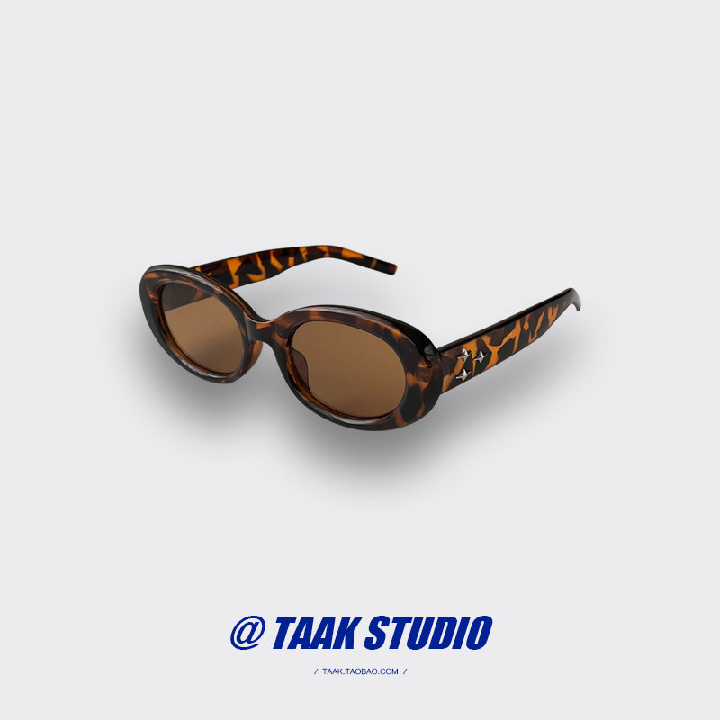 豹纹色2023新款ins时尚甜酷辣妹网红防晒太阳眼镜潮男墨镜女韩版
